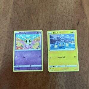 Cutiefly and Chinchou Pokémon Cards